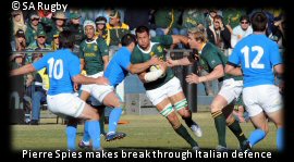 SA vs Italy Pierre Spies